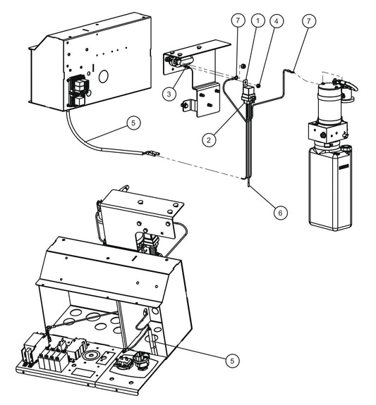Vertical Tower Pump-Key Switch Relay Assembly Parts for V-Series Night-lite PRO II 50 & 60Hz NIGHT-LITE PRO II® (08-000001 to 08-005618) by Allmand