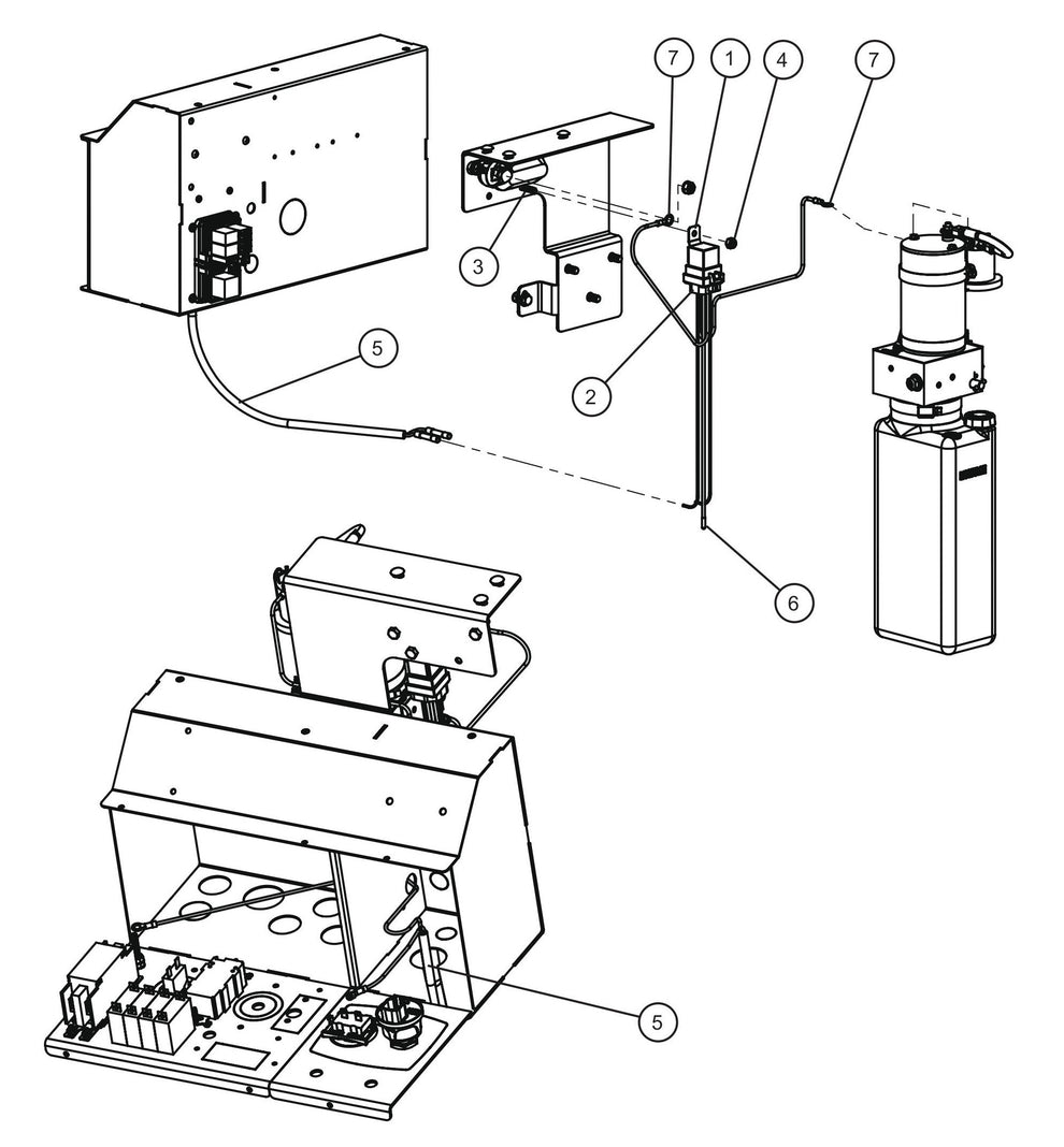 Vertical Tower Pump-Key Switch Relay Assembly Parts for V-Series Night-lite PRO II 50 & 60Hz NIGHT-LITE PRO II® (08-000001 to 08-005618) by Allmand
