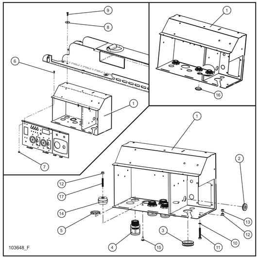 Component Box Assembly Parts for V-Series Night-lite PRO II 50 & 60Hz NIGHT-LITE PRO II® (08-000001 to 08-005618) by Allmand