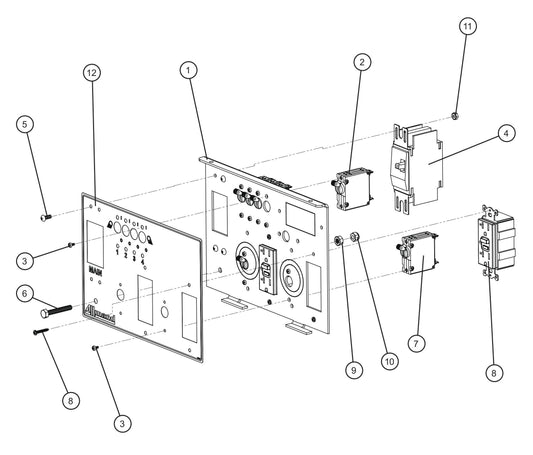 2-20AMP GFCI Outlet UL489 Package Assembly Parts for V-Series Night-lite PRO II 50 & 60Hz NIGHT-LITE PRO II® (08-000001 to 08-005618) by Allmand