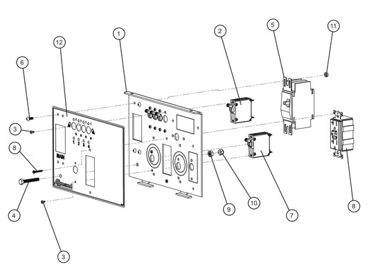 1-20AMP GFCI Outlet UL489 Package Assembly Parts for V-Series Night-lite PRO II 50 & 60Hz NIGHT-LITE PRO II® (08-000001 to 08-005618) by Allmand