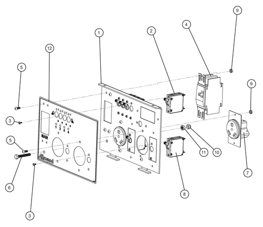 2-30AMP RV Outlet UL489 Package Assembly Parts for V-Series Night-lite PRO II 50 & 60Hz NIGHT-LITE PRO II® (08-000001 to 08-005618) by Allmand