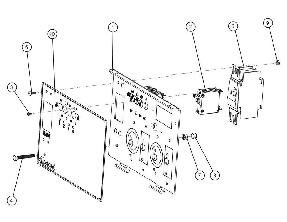 No Outlet UL489 Package Assembly Parts for V-Series Night-lite PRO II 50 & 60Hz NIGHT-LITE PRO II® (08-000001 to 08-005618) by Allmand