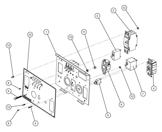 1-30A 3-Prong Twistlock 1-GFCI Outlet Package Assembly Parts for V-Series Night-lite PRO II 50 & 60Hz NIGHT-LITE PRO II® (08-000001 to 08-005618) by Allmand