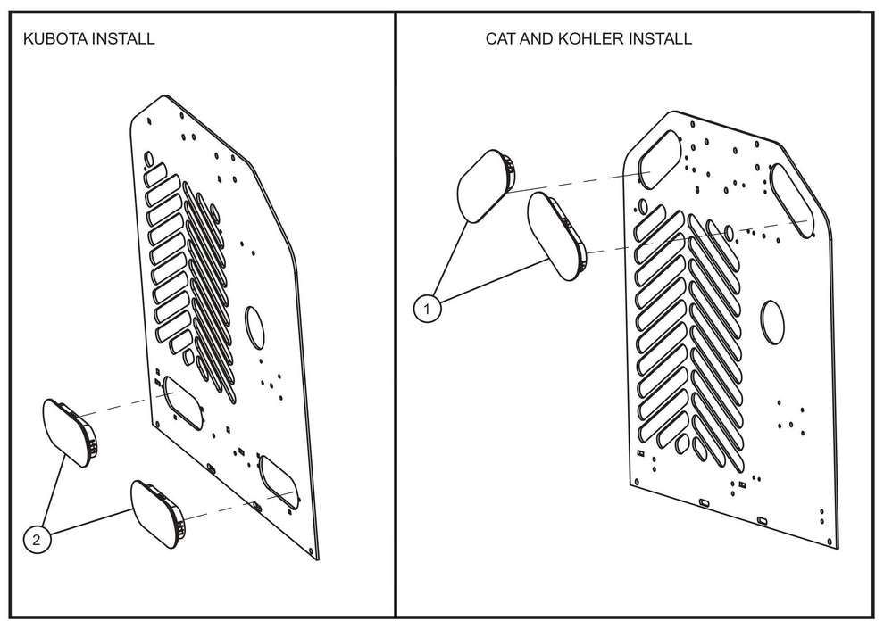 Tail Light Covers Assembly Parts for V-Series Night-lite PRO II 50 & 60Hz NIGHT-LITE PRO II® (08-000001 to 08-005618) by Allmand