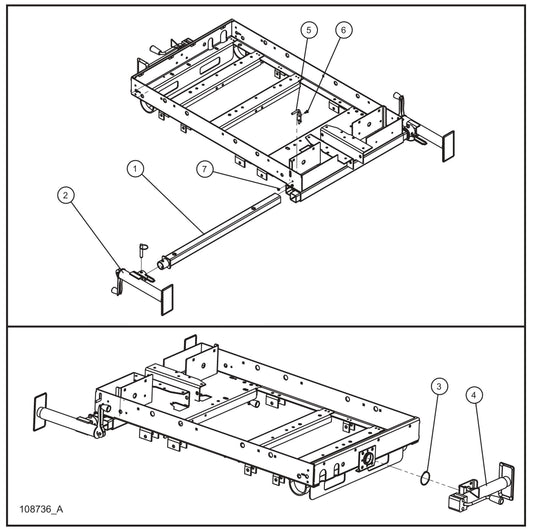 Tube Mount Outriggers and Jacks Assembly Parts for V-Series Night-lite PRO II 50 & 60Hz NIGHT-LITE PRO II® (08-000001 to 08-005618) by Allmand