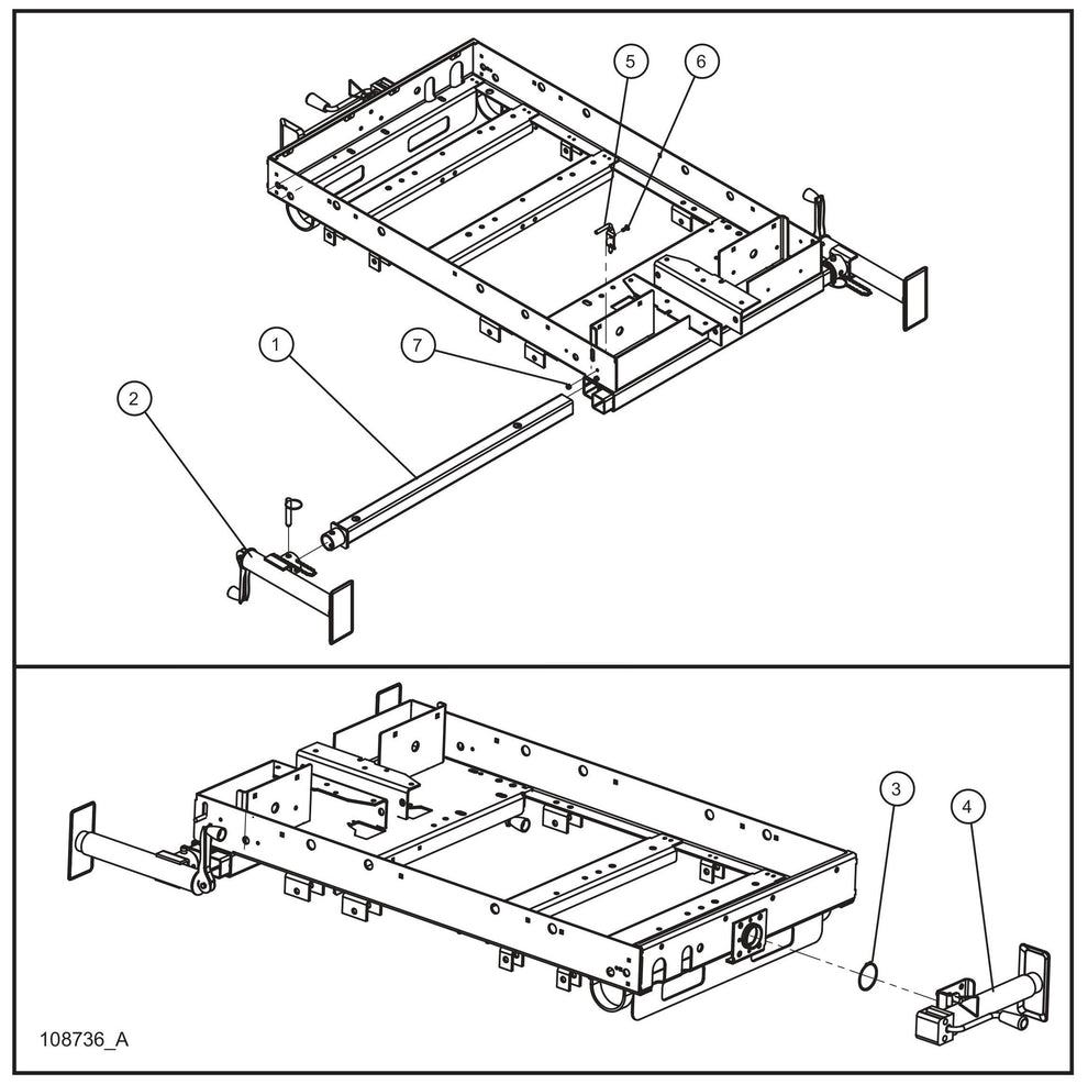 Tube Mount Outriggers and Jacks Assembly Parts for V-Series Night-lite PRO II 50 & 60Hz NIGHT-LITE PRO II® (08-000001 to 08-005618) by Allmand