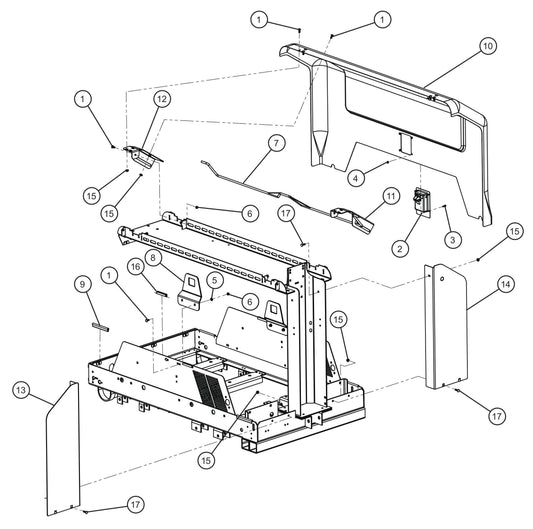 Left Metal Door Group Assembly Parts for V-Series Night-lite PRO II 50 & 60Hz NIGHT-LITE PRO II® (08-000001 to 08-005618) by Allmand