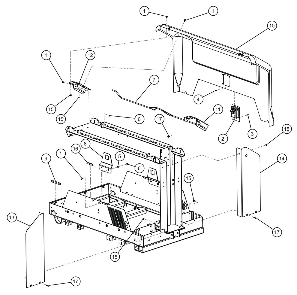 Left Metal Door Group Assembly Parts for V-Series Night-lite PRO II 50 & 60Hz NIGHT-LITE PRO II® (08-000001 to 08-005618) by Allmand