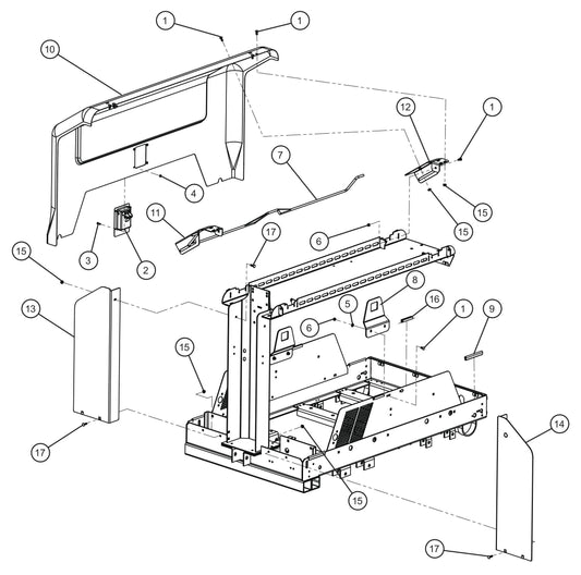 Right Metal Door Group Assembly Parts for V-Series Night-lite PRO II 50 & 60Hz NIGHT-LITE PRO II® (08-000001 to 08-005618) by Allmand