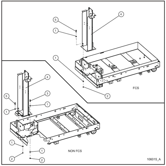 Tower Pedestal Assembly Parts for V-Series Night-lite PRO II 50 & 60Hz NIGHT-LITE PRO II® (08-000001 to 08-005618) by Allmand