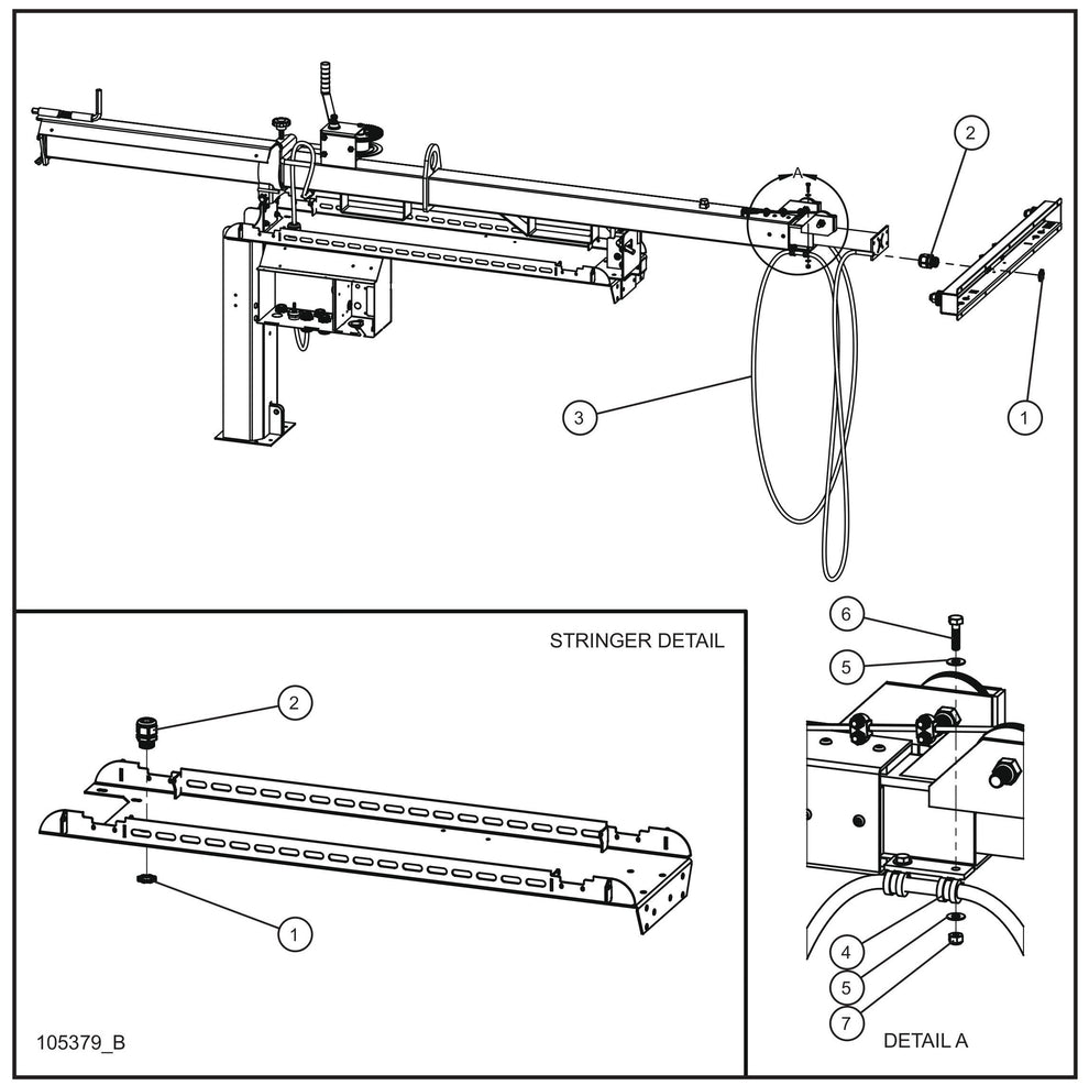 Laydown Tower 14/7 Cord Group Assembly Parts for V-Series Night-lite PRO II 50 & 60Hz NIGHT-LITE PRO II® (08-000001 to 08-005618) by Allmand