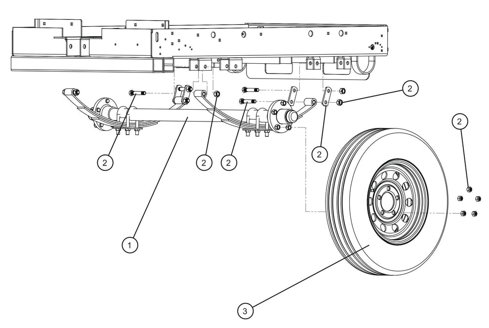 Universal Frame and Axle Assembly Parts for V-Series Night-lite PRO II 50 & 60Hz NIGHT-LITE PRO II® (08-000001 to 08-005618) by Allmand