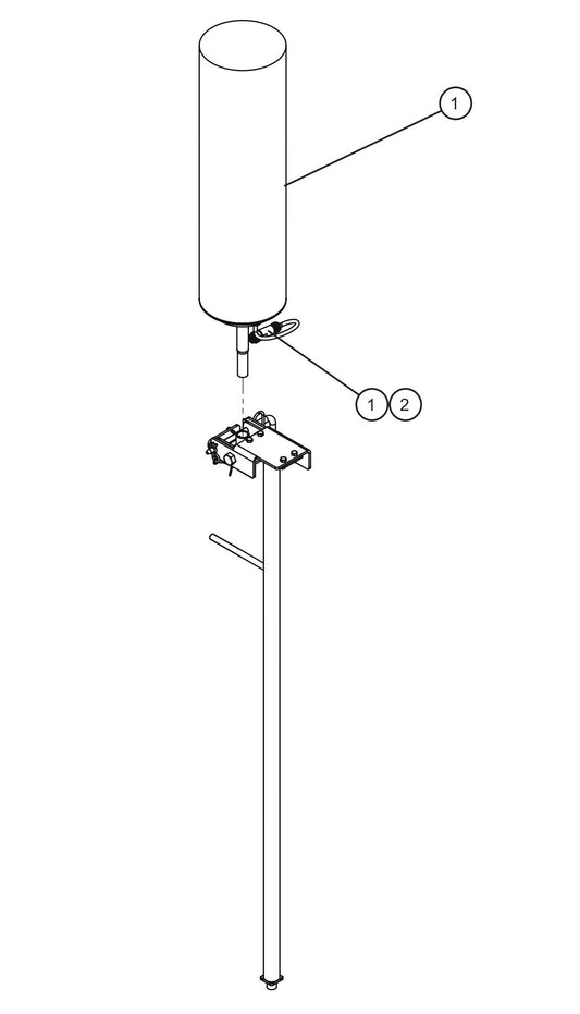 LED Balloon Light Fixture Assembly Parts for V Series Night-Lite (Sn 39-000001 to 39-999999) by Allmand