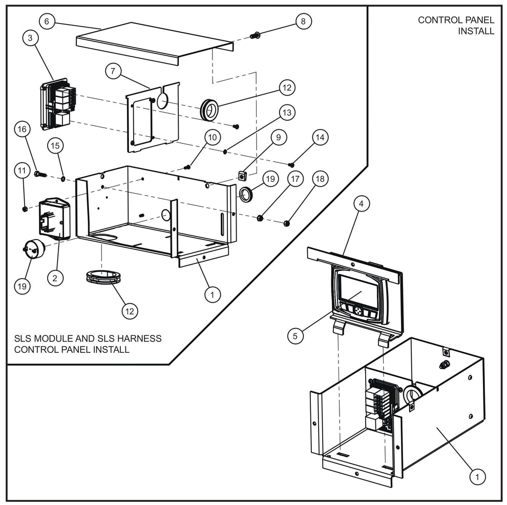 LSC Control Box with Rocker Switch & Panel Alarm (1 of 2) Assembly Parts for V Series Night-Lite (Sn 39-000001 to 39-999999) by Allmand