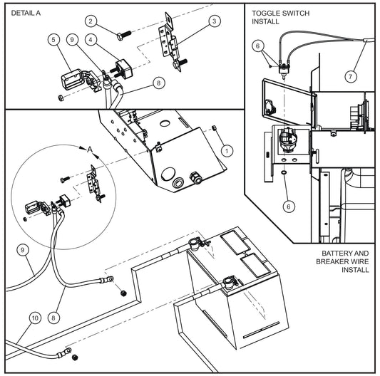 C1000 Electric Winch Control w/ NLV Wiring Assembly Parts for V Series Night-Lite (Sn 39-000001 to 39-999999) by Allmand