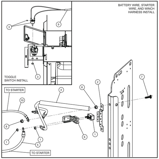 C1000 Electric Winch Control w/ Universal Wiring Assembly Parts for V Series Night-Lite (Sn 39-000001 to 39-999999) by Allmand