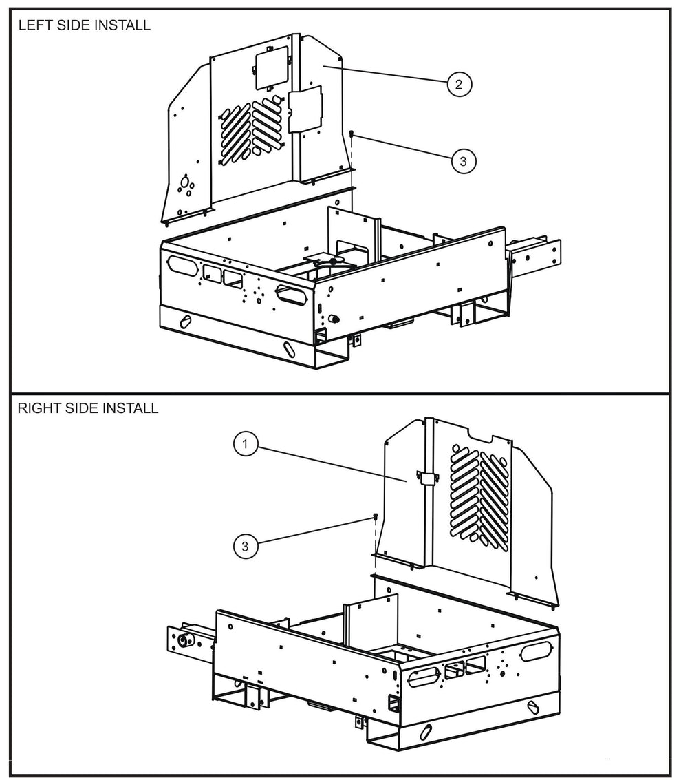 Side Panels I Assembly Parts for V Series Night-Lite (Sn 39-000001 to 39-999999) by Allmand