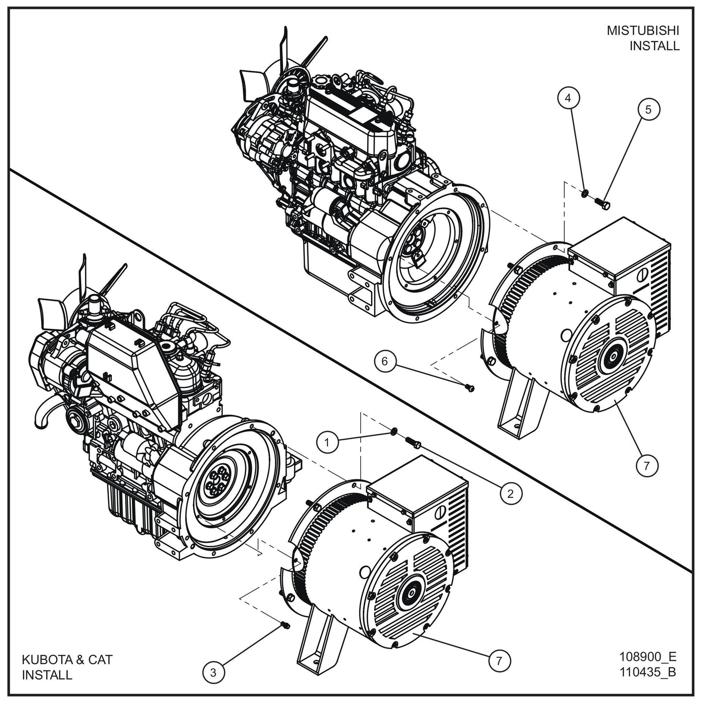 Coliseum 6/8kW 50/60Hz Generator Assembly Parts for V Series Night-Lite (Sn 39-000001 to 39-999999) by Allmand