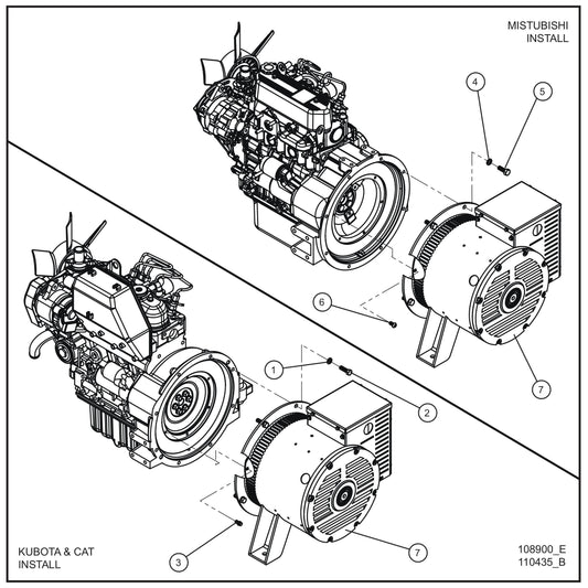 Coliseum 6/8kW 50/60Hz Generator Assembly Parts for V Series Night-Lite (Sn 39-000001 to 39-999999) by Allmand