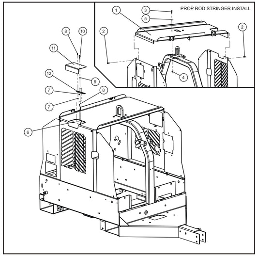 Stringer Group III Assembly Parts for V Series Night-Lite (Sn 39-000001 to 39-999999) by Allmand