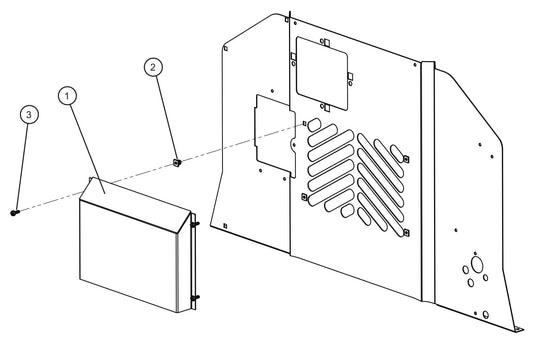 Air Inlet Cover I Assembly Parts for V Series Night-Lite (Sn 39-000001 to 39-999999) by Allmand
