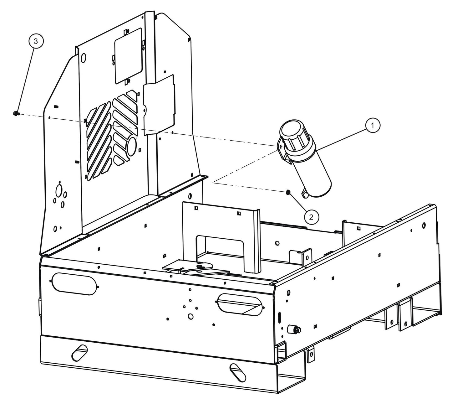Manual Canister Assembly Parts for V Series Night-Lite (Sn 39-000001 to 39-999999) by Allmand