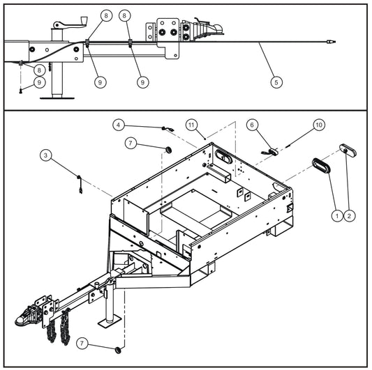 Trailer Lighting II Assembly Parts for V Series Night-Lite (Sn 39-000001 to 39-999999) by Allmand