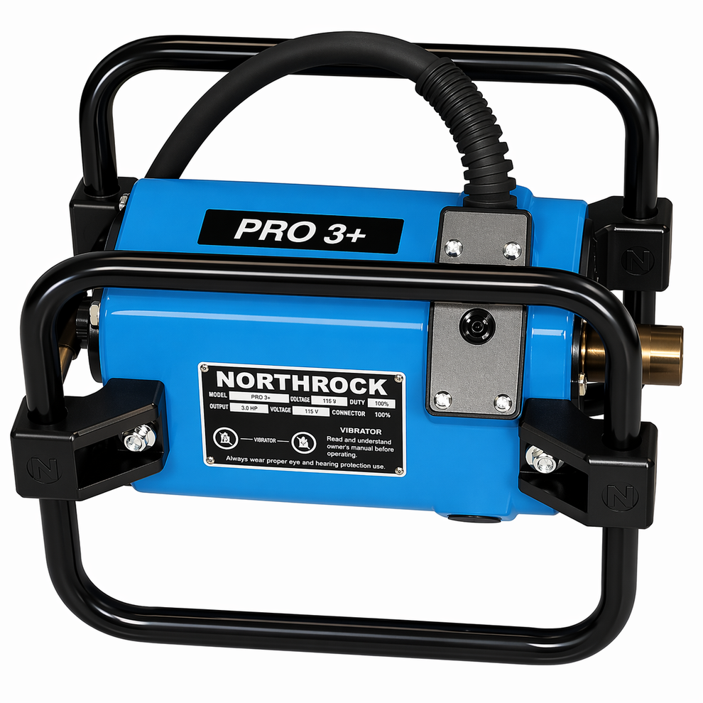 Northrock PRO 3+ 25L3 electric concrete consolidator motor, 3 HP, 115V, 19 amp

