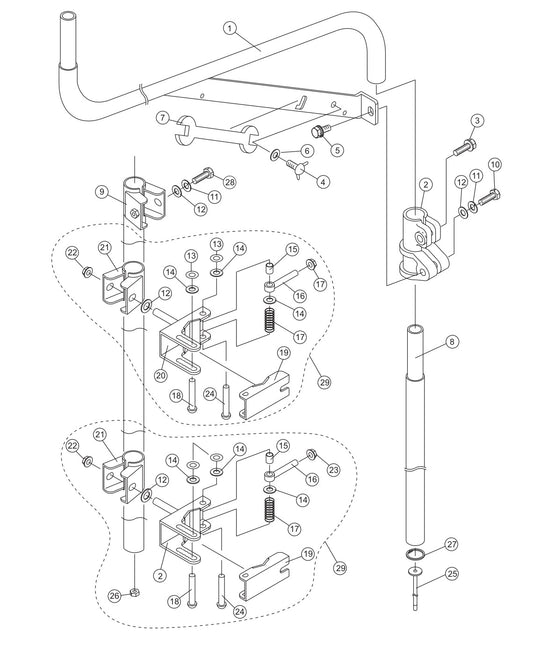 GB12BW/BS/BP Offset pole Assembly (GB12BS) Parts by Multiquip