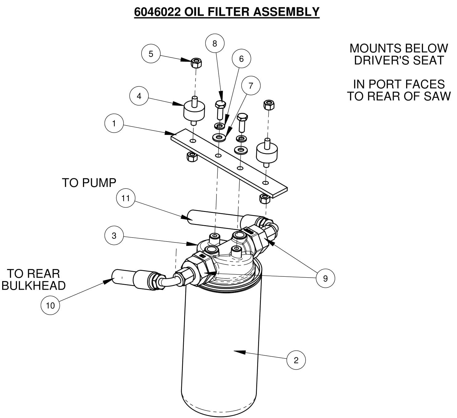 CC7874XL Oil Filter Assembly