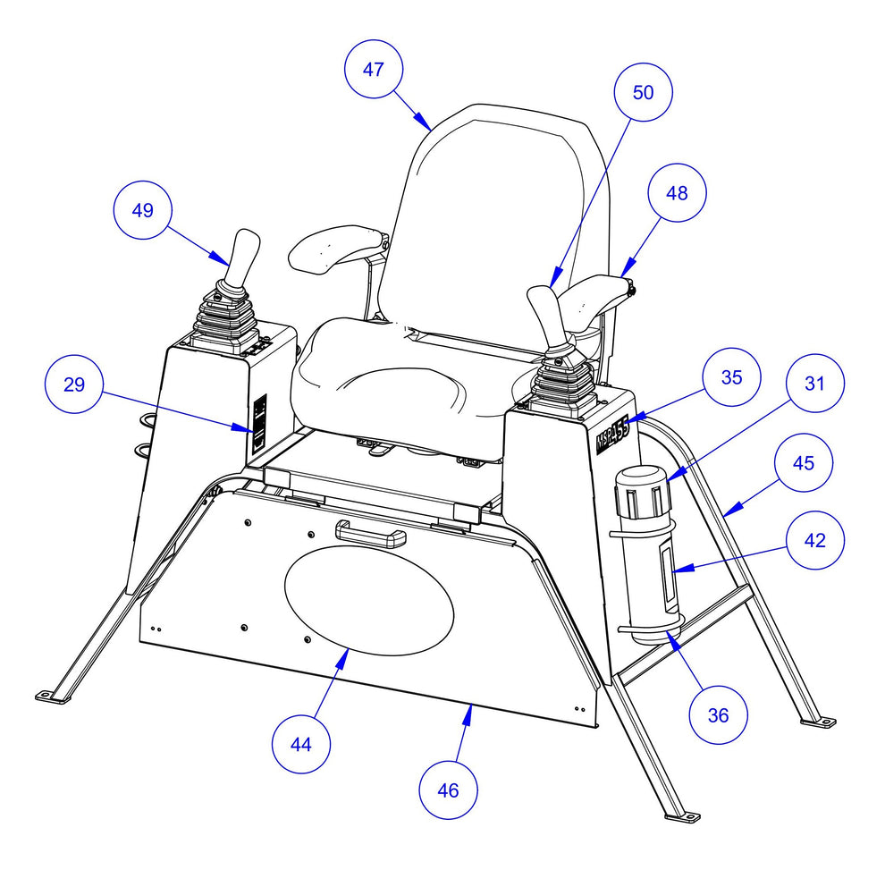 MSP455 (Pre 2021) Seat Frame Assembly-1 Parts