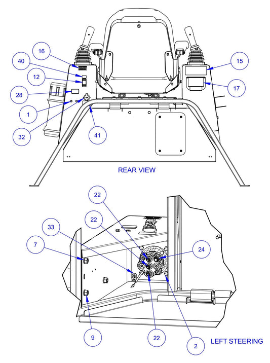 MSP455 (Pre 2021) Seat Frame Assembly-2 Parts