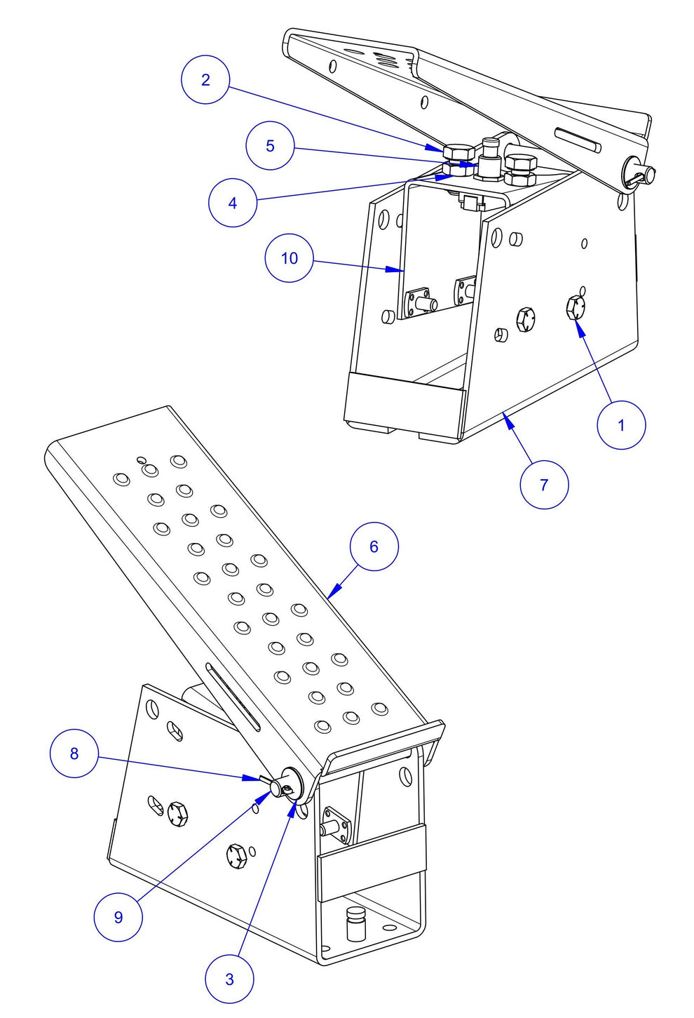 MSP455 (Pre 2021) Kill Switch Pedal Assembly Parts