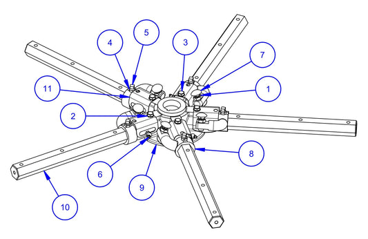 MSP455 (Pre 2021) Right Hand Spider Assembly Parts