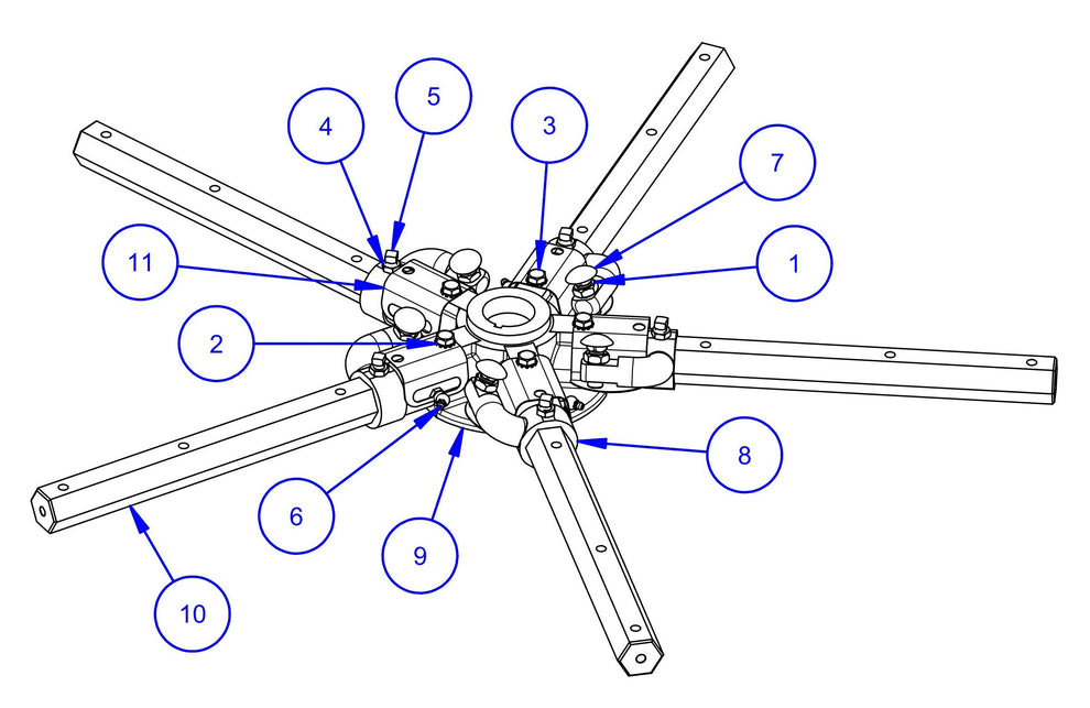 MSP455 (Pre 2021) Right Hand Spider Assembly Parts