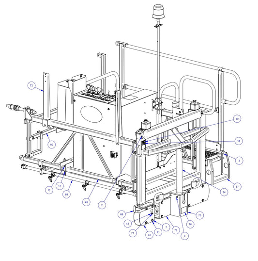 TRTP275 Triple Roller Tube Pavers Operator End Assembly-2 Parts by Allen Engineering