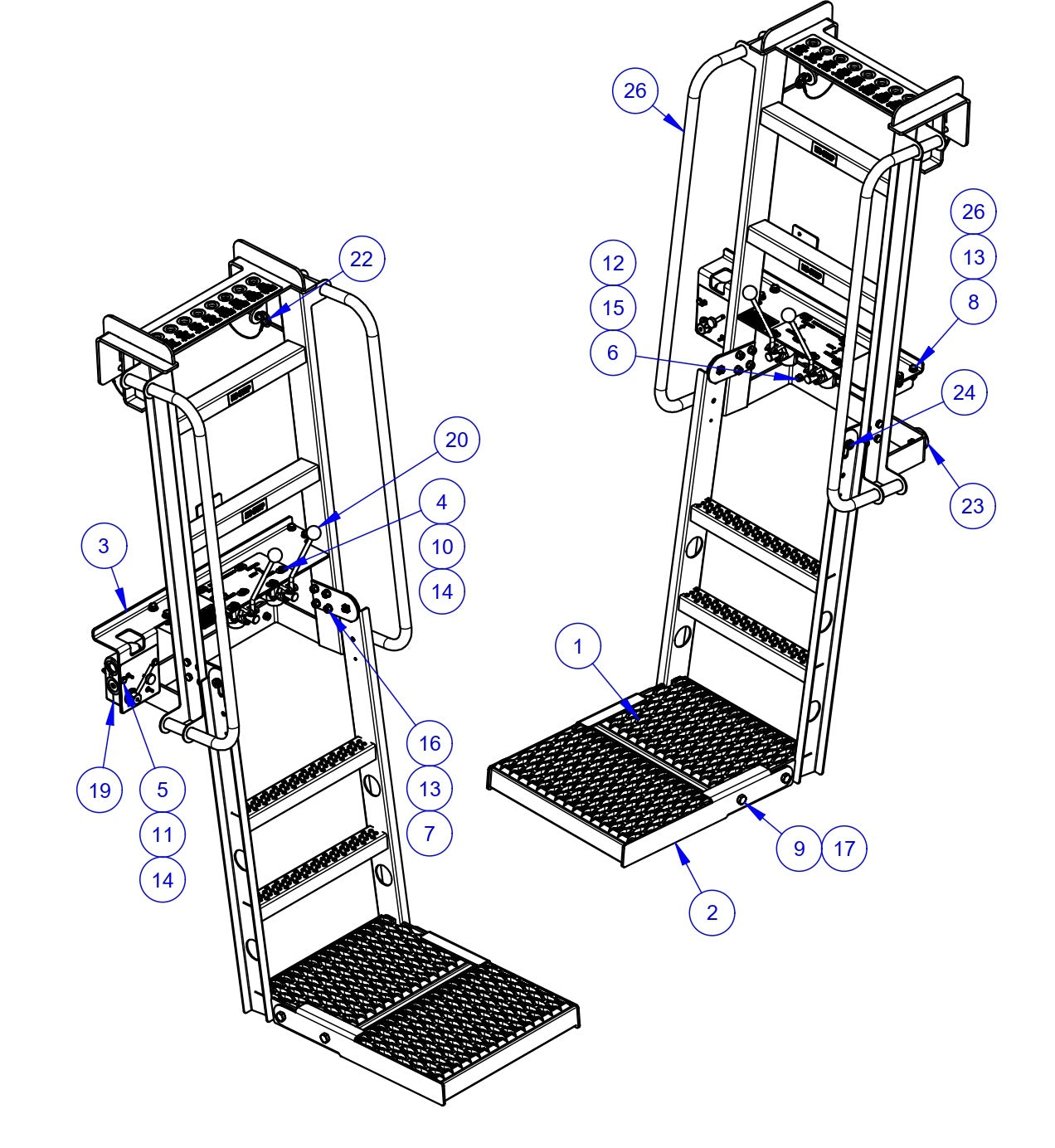 VLP2424 Operator Platform Assembly Parts by Allen Engineering