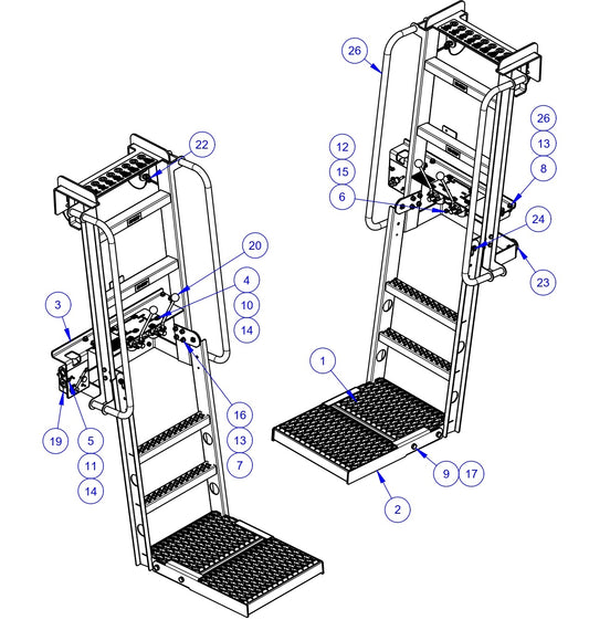 VLP2424 Operator Platform Assembly Parts by Allen Engineering