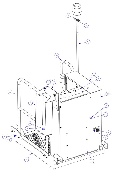 TRTP275 Triple Roller Tube Pavers Operator Platform Assembly Parts-1 by Allen Engineering