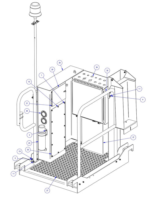 TRTP275 Triple Roller Tube Pavers Operator Platform Assembly Parts-2 by Allen Engineering
