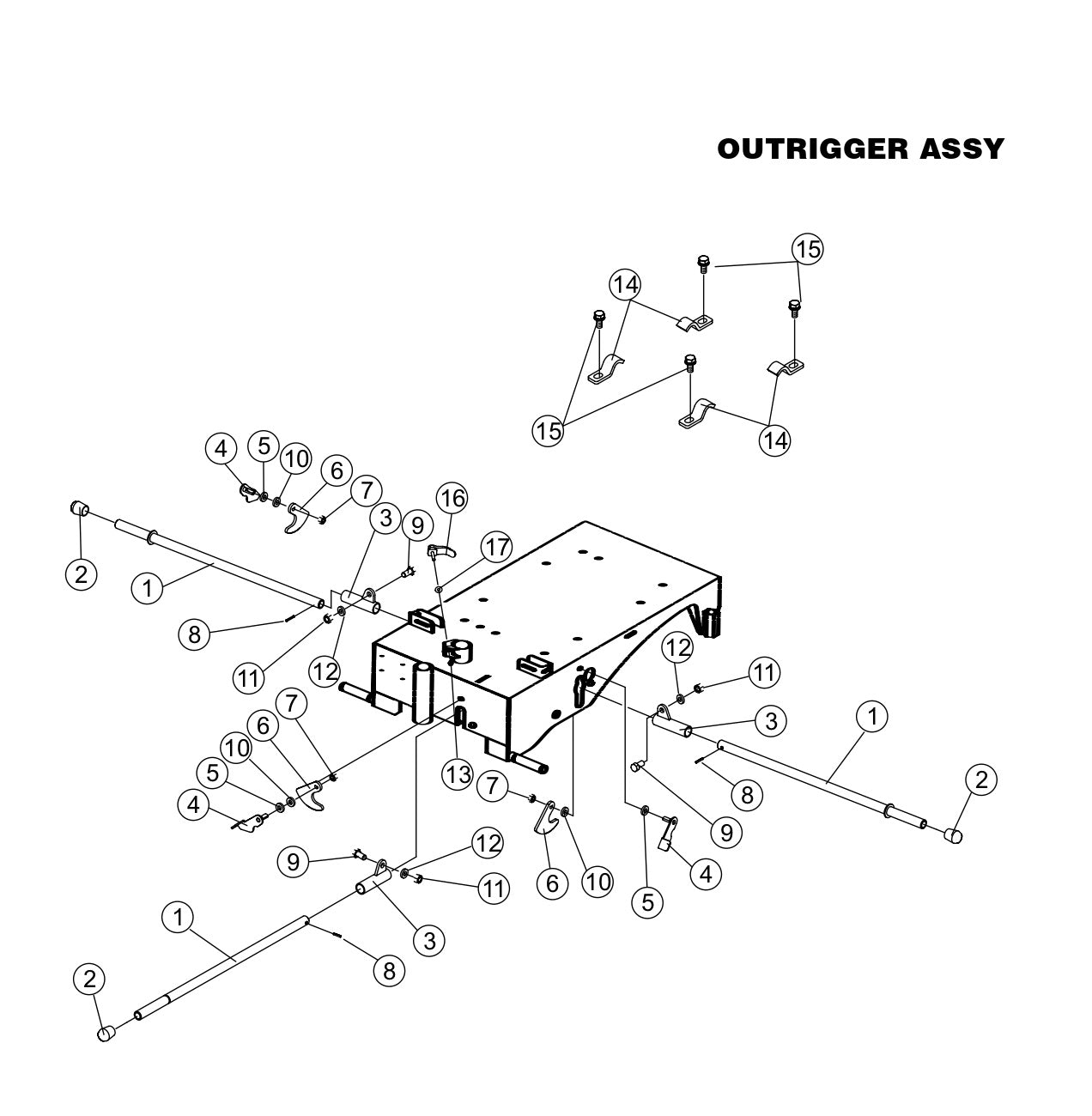 GBC8LED GloBug Lighting System Outrigger Assembly Parts by Multiquip