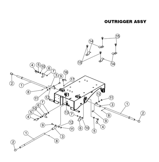 GBC8LED GloBug Lighting System Outrigger Assembly Parts by Multiquip