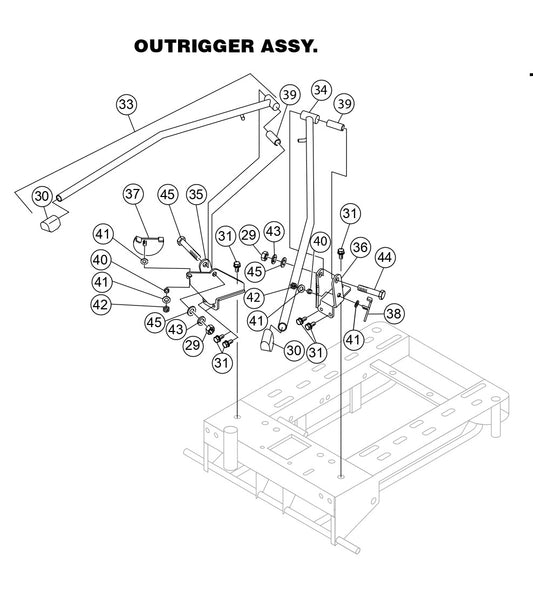 GB43LED GloBug Lighting System Outrigger Assembly Parts by Multiquip