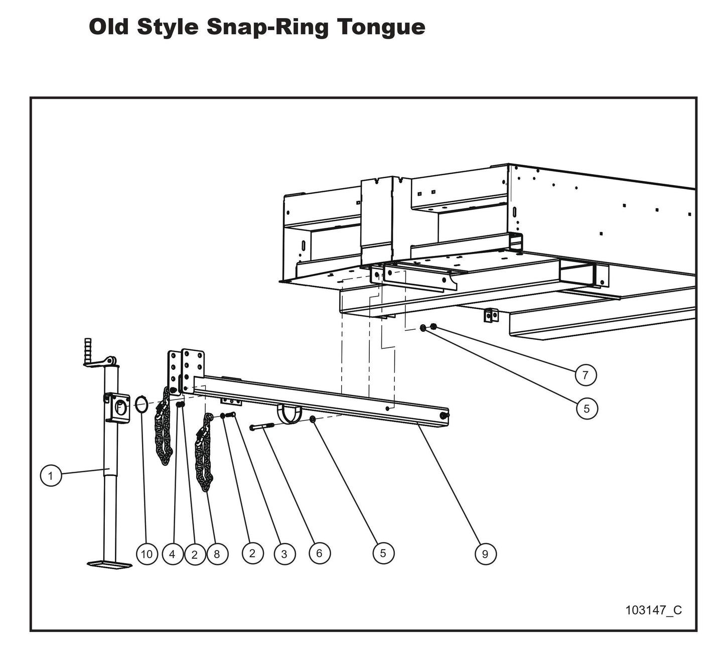 Old Style Snap-Ring Tongue Parts By Allmand