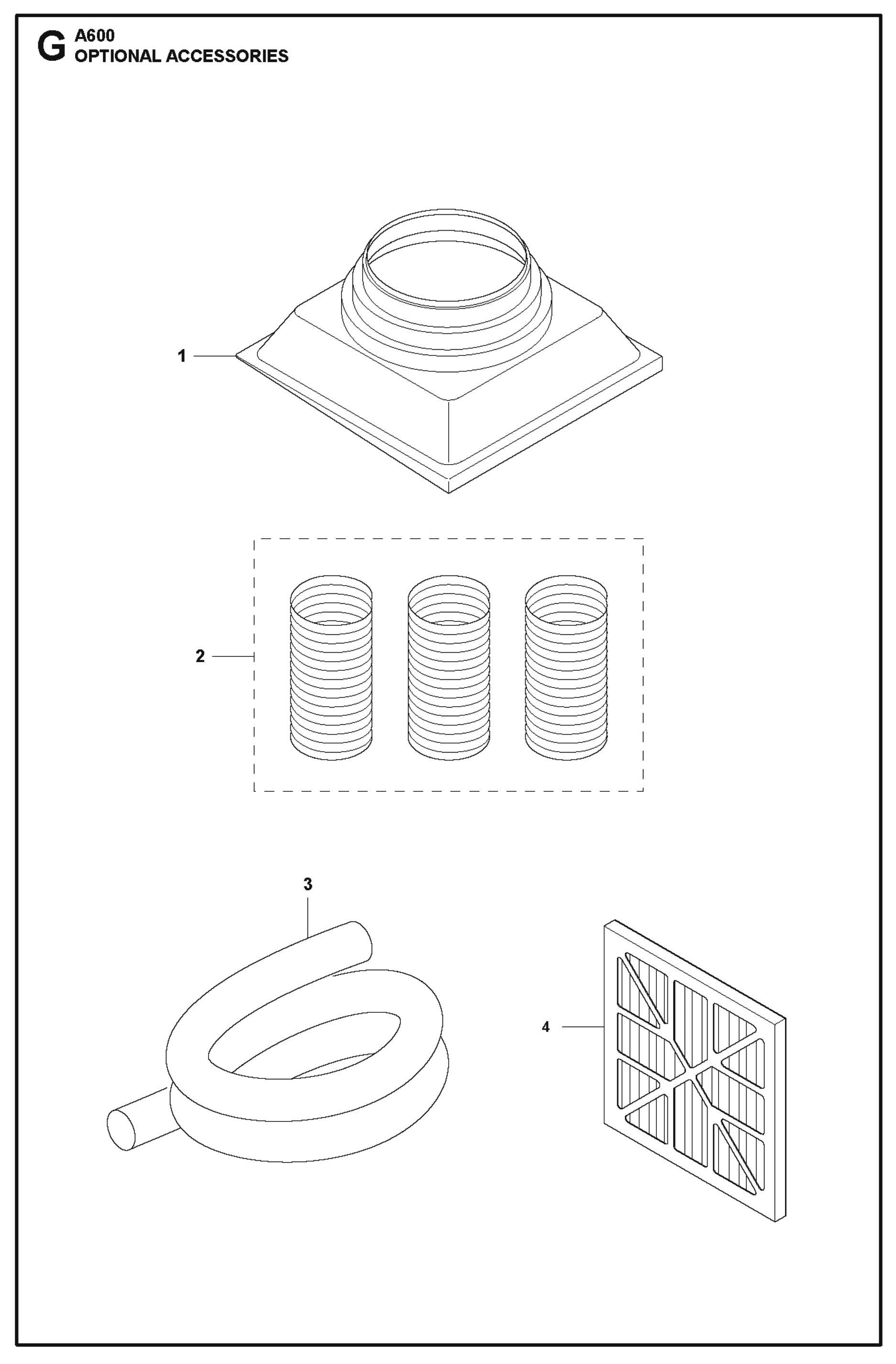 Optional Accessories Parts For A600 By Husqvarna