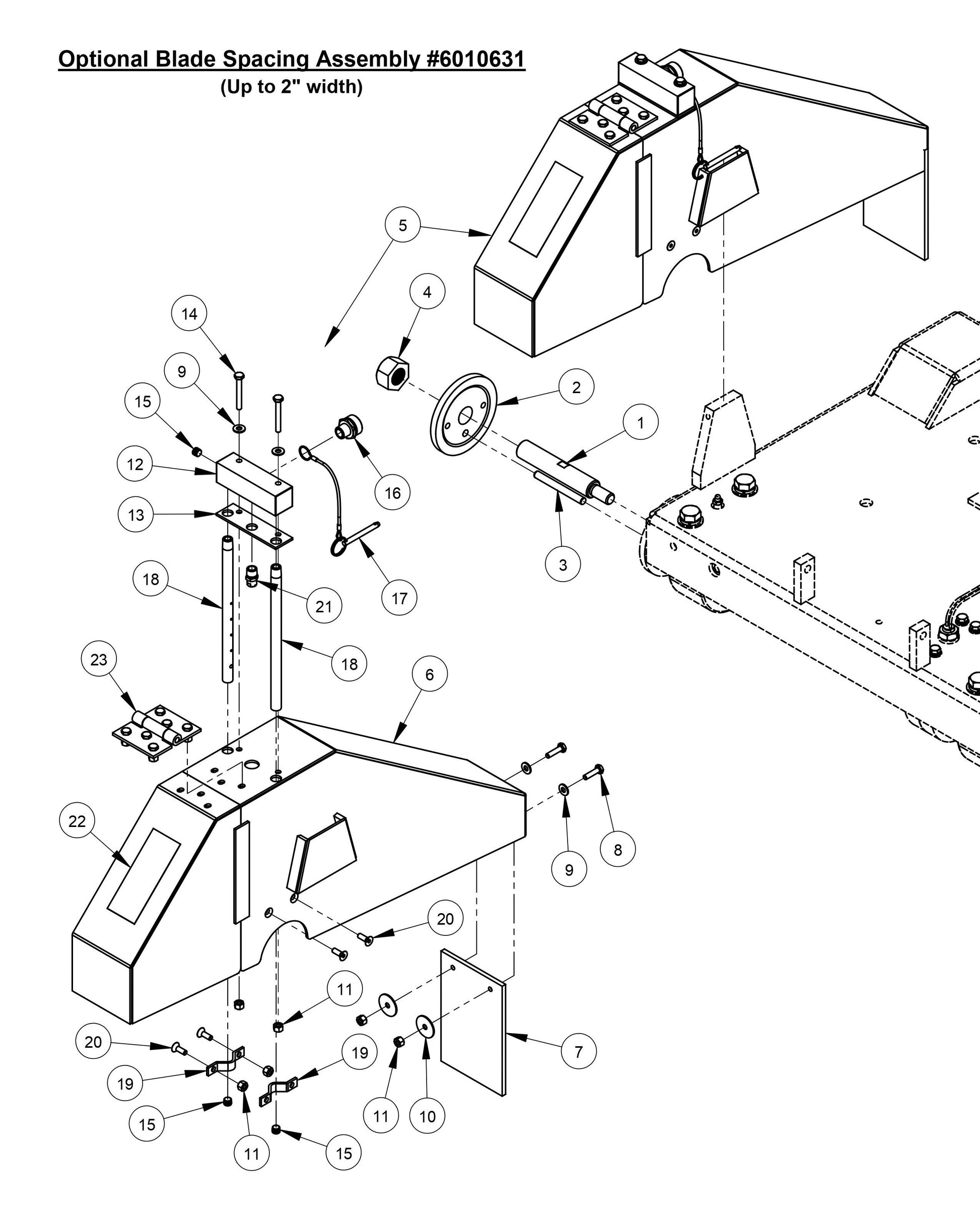 CC3535JBVP Optional Blade Spacing Assembly (up to 2'' Width)