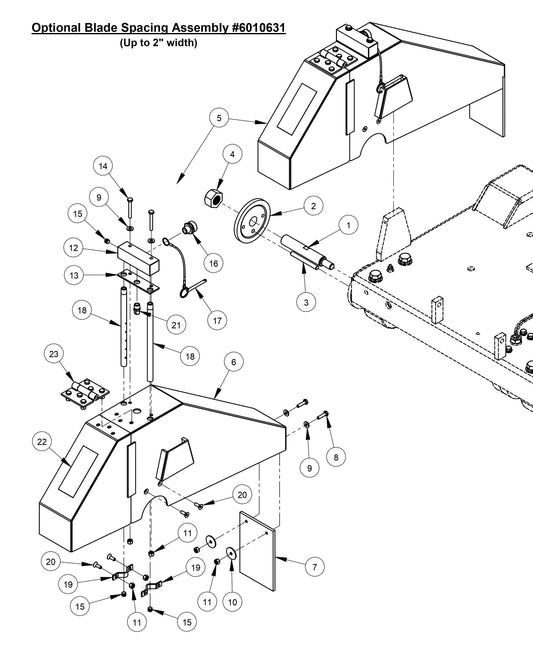 CC3500E (Optional Blade Spacing Assembly Up to 2'' Width)