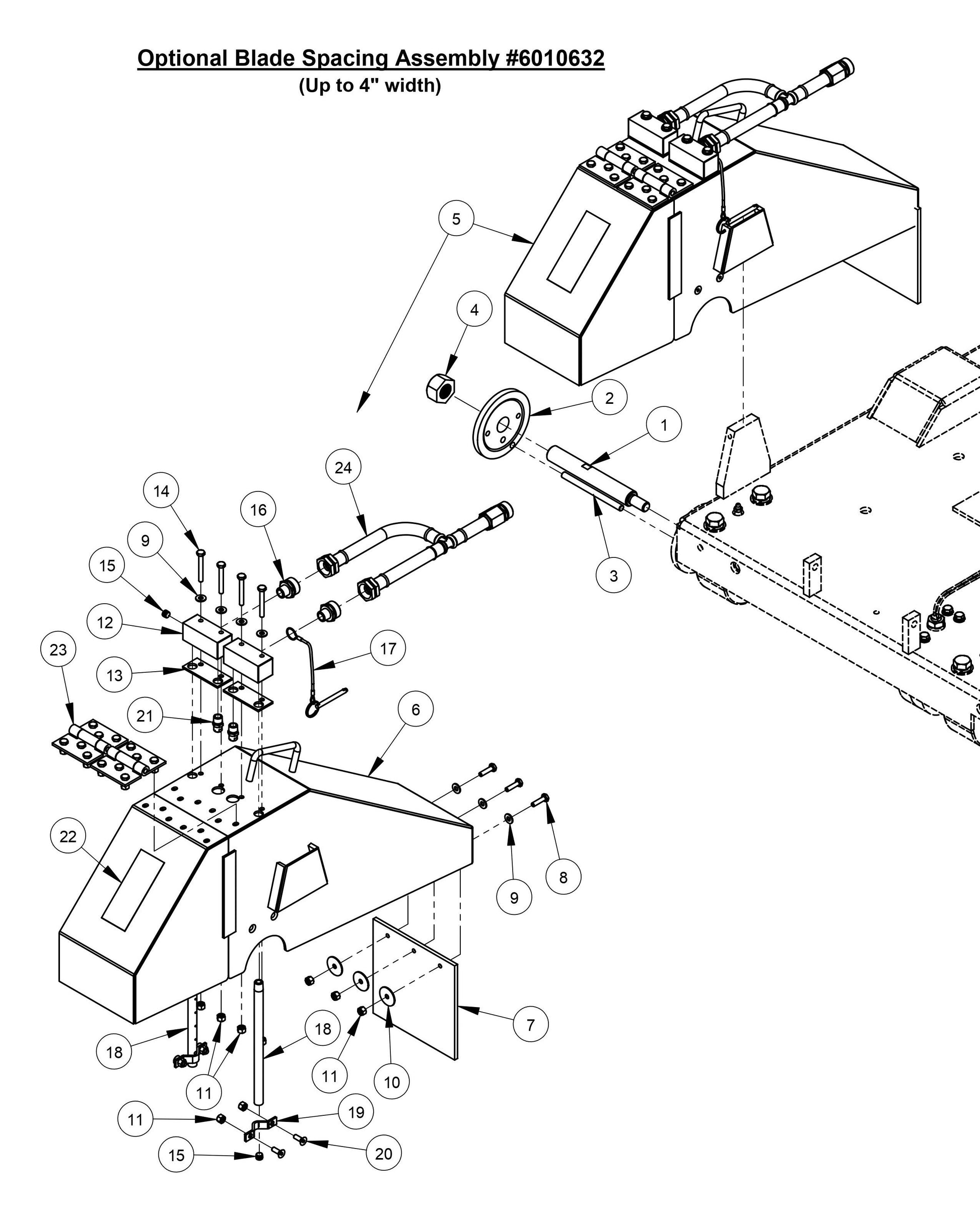 CC3535JBVP Optional Blade Spacing Assembly (up to 4'' Width)