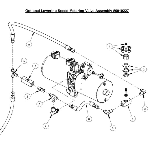 CC3535JBVP Optional Lowering Speed Metering Valve Assembly